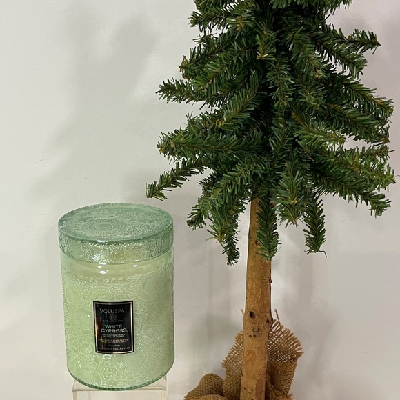 Voluspa White Cypress - Large Lidded Candle - 18 oz Candle NEW Made in USA - Picture 3 of 8